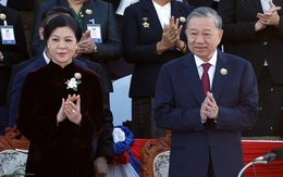 Tổng Bí thư Tô Lâm dự lễ diễu binh, kỷ niệm 50 năm Quốc khánh Lào