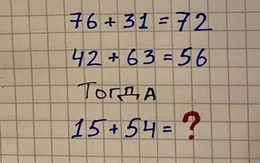 Câu đố toán học khiến nhiều người chào thua