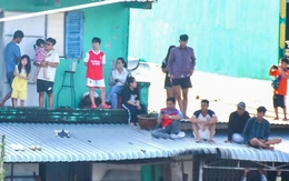 Sôi nổi đua ghe ngo ở Cà Mau, người dân leo cả lên mái nhà để xem