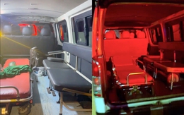 Xe cứu thương bật đèn ưu tiên chạy trên quốc lộ 20 dù không chở bệnh nhân