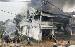 Cháy lớn tại xưởng may, thiệt hại ước tính trên 5 tỉ đồng