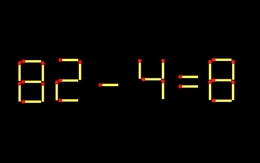 Thử tài IQ: Di chuyển một que diêm để 82-4=8 thành phép tính đúng