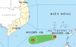 Áp thấp đã hình thành, dự báo Phan Rang, Phan Thiết mưa to