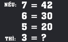 IQ cao mới giải được bài toán này trong 5 giây?