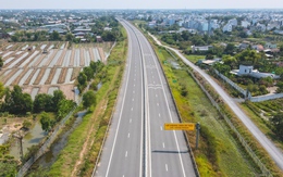 Flycam đoạn nhánh phía tây cao tốc Bến Lức - Long Thành sắp khai thác