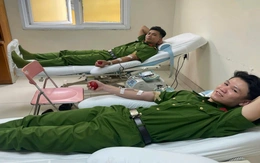 Chiến sĩ cảnh sát cơ động hiến máu cứu bệnh nhân ung thư nguy kịch