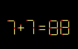 Thử tài IQ: Di chuyển một que diêm để 7+7=88 thành phép tính đúng