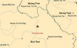Quảng Nam và Kon Tum xảy ra liên tiếp 13 trận động đất