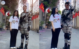 Netizen tích cực 'đẩy thuyền' cho cô gái tặng hoa chiến sĩ diễu binh