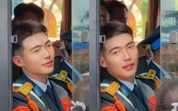 Chiến sĩ diễu binh gây thương nhớ với ánh mắt lưu luyến