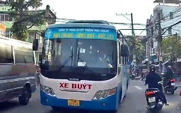 Xử phạt tài xế xe buýt Quyết Thắng Nha Trang vượt ẩu, lấn làn