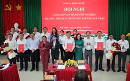 Bình Phước vận hành thử nghiệm tổ chức bộ máy tại 5 phường xã mới