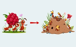 Hình ảnh con kiến chăm chỉ giúp ta nhớ đến câu tục ngữ nào?