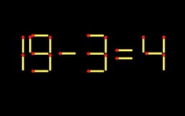 Thử tài IQ: Di chuyển một que diêm để 19-3=4 thành phép tính đúng