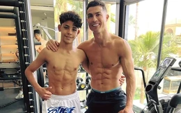 Ronaldo gò ép con trai tập theo hoàn cảnh của Messi