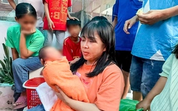 Bé trai còn nguyên cuống dây rốn bị bỏ rơi trước cổng trung tâm nhân đạo ở phường Dĩ An, TP.HCM