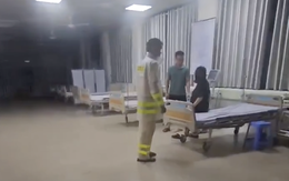 Cảnh sát giao thông hỗ trợ đưa sản phụ tới bệnh viện kịp thời trong đêm bão