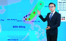 Thời tiết đêm 24 ngày 25-7: Bão số 4 mạnh cấp 10, giật cấp 12 hướng ra khỏi biển Đông