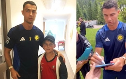 Ronaldo mang 16 vệ sĩ vẫn bị fan nhí tìm đến tận phòng khách sạn