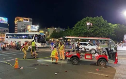 Xe điện du lịch tại Quy Nhơn tông 3 người đi bộ, 1 người chết