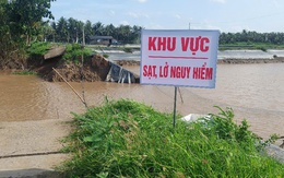 Công bố tình huống khẩn cấp sạt lở tuyến đê bao Bắc rạch Trà Cú