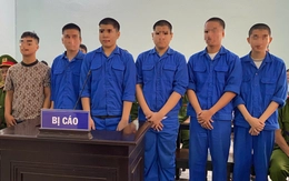 Cướp 95.000 đồng của học sinh, 6 thanh thiếu niên lãnh 18-39 tháng tù