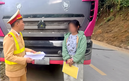 Phạt nữ TikToker dừng xe tải giữa đường để tranh luận việc 'nháy đèn'