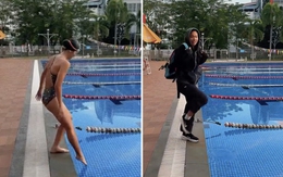 Lạnh 18 độ, Ánh Viên: 'Bơi trời này hả, dễ lắm để Viên chỉ cho'