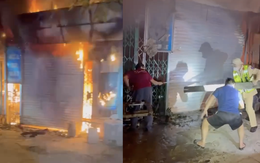 Cảnh sát giao thông phá cửa cứu 11 người khỏi đám cháy rạng sáng