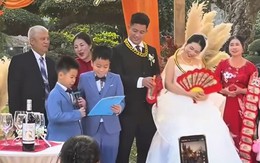 'Ngại hết cả dì' với hai cháu chúc mừng ngày cưới