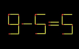 Thử tài IQ: Di chuyển một que diêm để 9-5=5 thành phép tính đúng