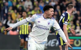 Sancho ghi bàn thắng đầu tiên giúp Aston Villa đi tiếp ở Europa League