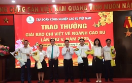 Báo Tuổi Trẻ đoạt giải A Giải báo chí viết về ngành cao su Việt Nam