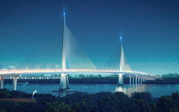Phối cảnh cầu Long Hưng với thiết kế hình 'bảo kiếm' nối Đồng Nai và TP.HCM