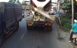 Xử phạt tài xế xả nước rửa bồn bê tông xuống đường ở xã Bà Điểm