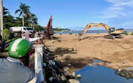 Sau nhiều năm xuống cấp, kè cửa biển Tuy Hòa được sửa chữa
