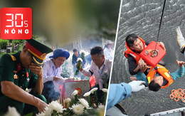 Bản tin 30s nóng: Tiễn đưa 731 liệt sĩ về nơi an nghỉ; Ba nước diễn tập ứng phó siêu bão