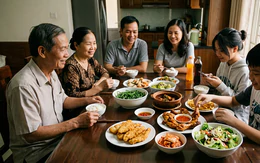 Ngày nào vợ tôi cũng nấu 5-6 món, bữa ăn rộn ràng mà bàn ăn như chia thành hai nửa
