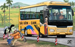Hành khách hú hồn với chuyến xe Sài Gòn - Cam...