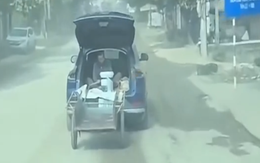 Phạt nữ tài xế ô tô để người ngồi trong cốp sau kéo lê xe cải tiến