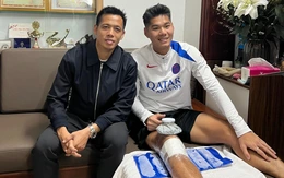 Văn Quyết thăm và chúc Tết Hiểu Minh