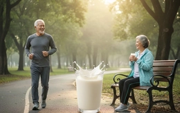 Một ly sữa bò ít béo sau tập thể dục là 'bí quyết' bảo vệ xương cho người già