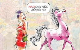 Tranh vui 'ngựa ngựa' tổng kết năm mới Bính Ngọ