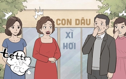 Mẹ chồng: Đấy, làm con dâu thì phải thế!