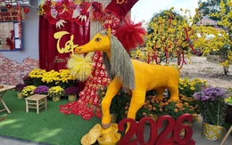 Linh vật ngựa Đồng Tháp chải mascara, tóc duỗi đón xuân Bính Ngọ