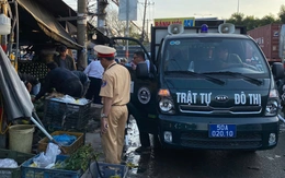 Cảnh sát giao thông TP.HCM phối hợp lập lại trật tự đô thị tại các chợ đầu mối dịp cận Tết