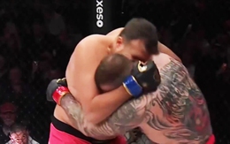 Tay đấm MMA cắn tai đối thủ, rời lồng bát giác trong 'mưa ghế'