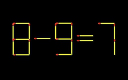Thử tài IQ: Di chuyển một que diêm để 8-9=7 thành phép tính đúng