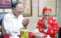 Tổng Bí thư Tô Lâm thăm, chúc Tết nhà nghiên cứu Nguyễn Đình Tư