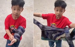 Mẹ cạn lời với cách mặc áo khoác độc lạ của con trai